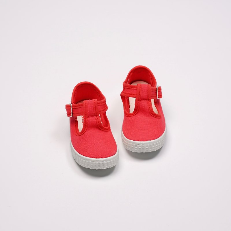 西班牙国民帆布鞋 CIENTA 51000 06红色 经典布料 童鞋 T字款 - 童装鞋 - 棉．麻 红色