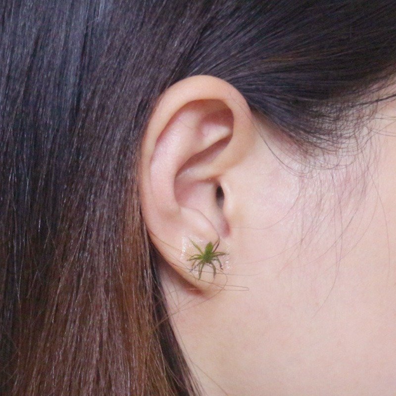 耳朵小怪物 - 绿蜘蛛【伪】耳环/耳饰 - 耳环/耳夹 - 其他材质 绿色