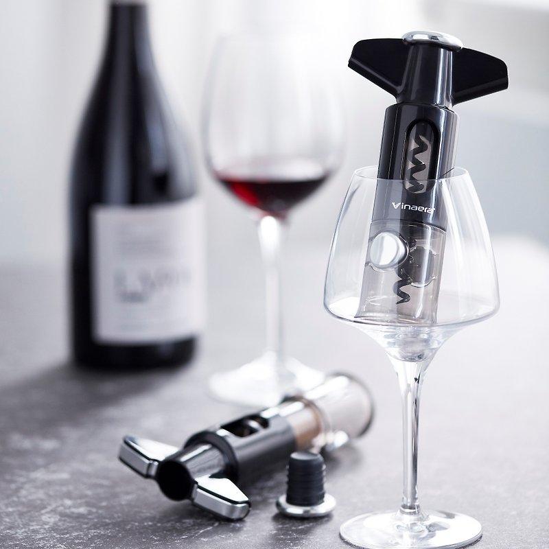 Vinaera 多功能红酒开瓶器 (原创设计) - 开瓶器/开罐器 - 不锈钢 黑色