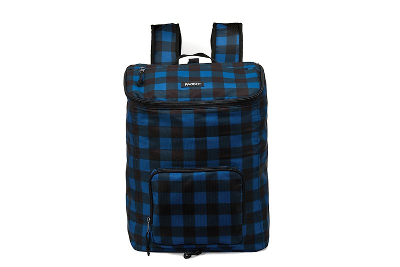 美国【PACKiT】冰酷 14.6L 旅行冷藏后背包(英伦蓝格) 保冷袋 - 后背包/双肩包 - 其他材质 