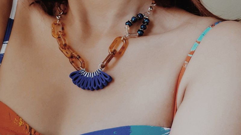 EMA Necklace //COBALT - 项链 - 其他材质 蓝色