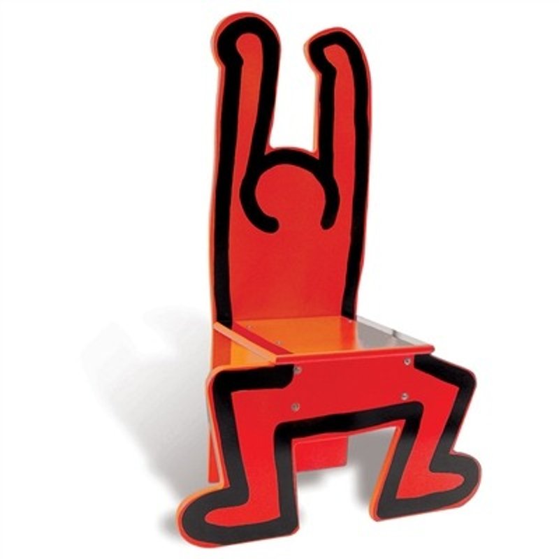 凯斯哈林椅子艺术・红 - 其他家具 - 木头 红色