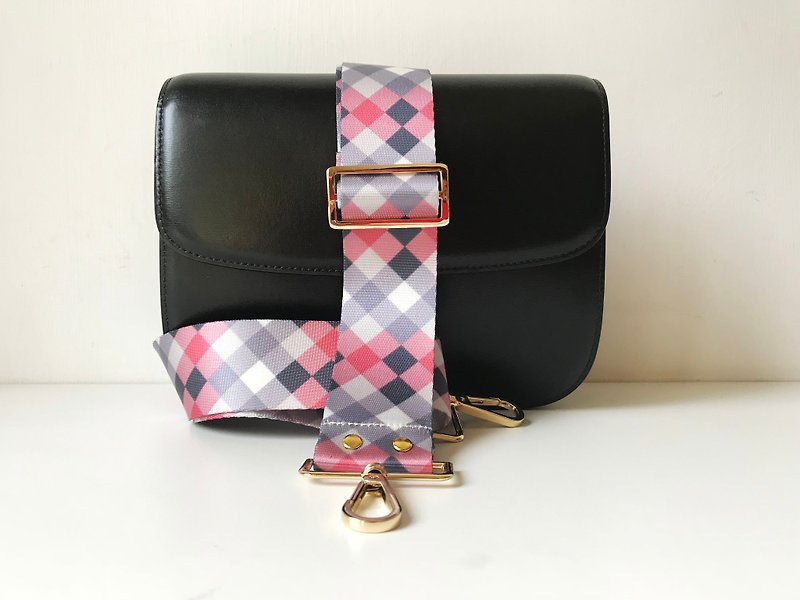 2寸宽版手作 背带 背包背带 宽背带 可以调整 可以替换 印花背带  - 侧背包/斜挎包 - 棉．麻 粉红色