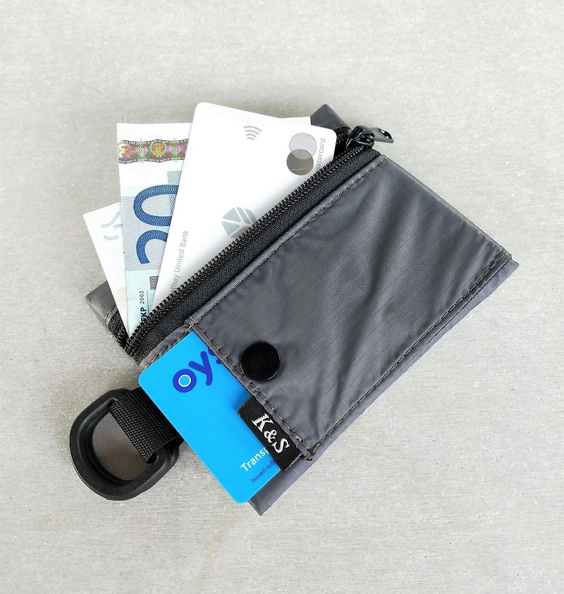 零钱卡卡包-永恒灰 - 零钱包 - 防水材质 灰色