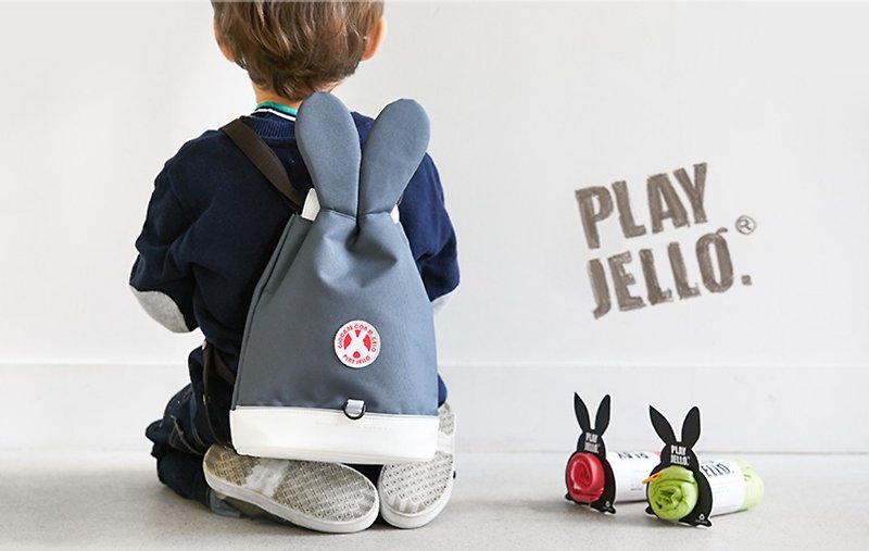 韩国Play Jello防走失包-大童版(风格灰) - 背包/袋子 - 防水材质 灰色