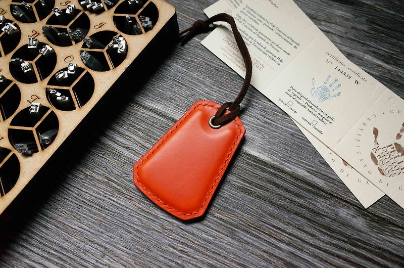 造型悠游卡 晶片吊饰－B款－橘色 - 钥匙链/钥匙包 - 真皮 橘色
