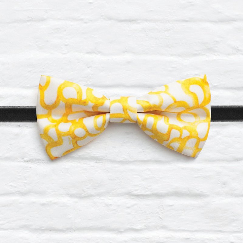 Style 0169 脑中的幻想 印花缎面领结 黄色 限量手工领结 - 颈链 - 其他材质 黄色