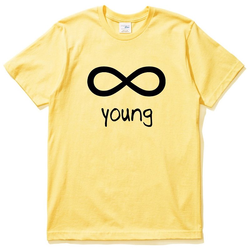 Forever Young infinity #4【现货】短袖T恤 黄色 永远 年轻 文字 英文 字母 青春 无限大 - 男装上衣/T 恤 - 棉．麻 黄色