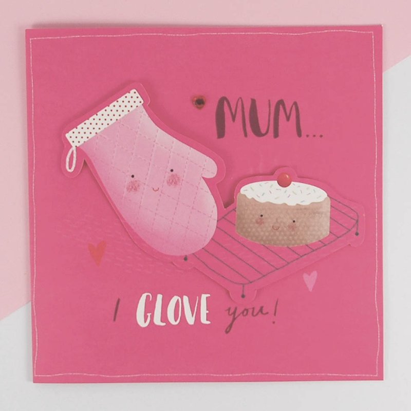 从烤箱拿出蛋糕【母亲节卡片】 - 卡片/明信片 - 纸 粉红色