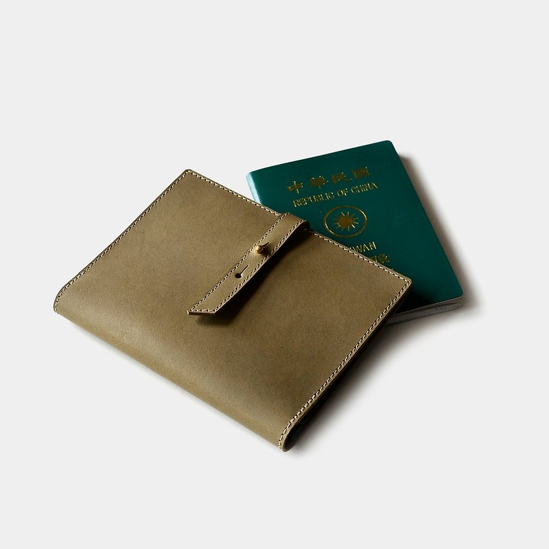 【橄榄山的入山证】绿色牛皮护照套 橄榄绿皮革护照夹 出国旅游 - 护照夹/护照套 - 真皮 绿色