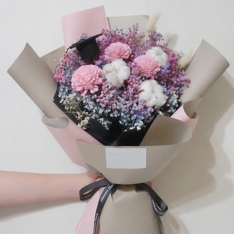 毕业限定-祝福花束-粉色系40厘米-限邮寄-6/21前寄达订单已满 - 干燥花/捧花 - 植物．花 粉红色