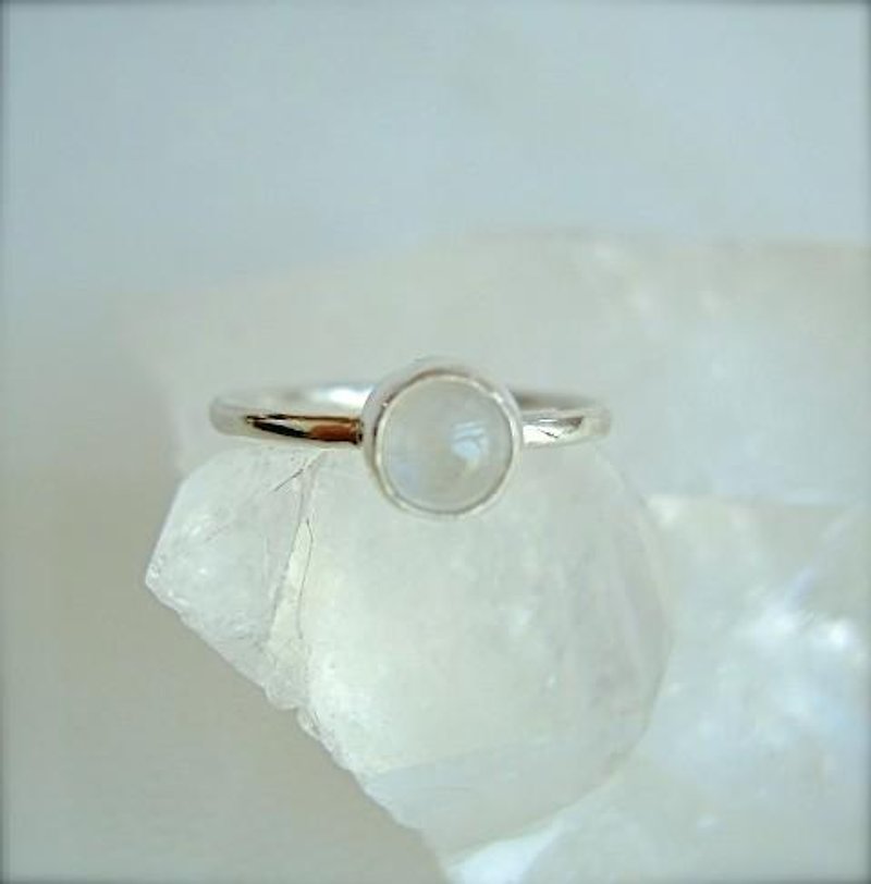スペクトロライト・リング   9号 - 戒指 - 宝石 白色