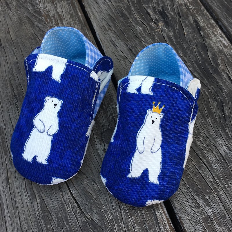 北极熊  学步鞋 - 童装鞋 - 棉．麻 蓝色
