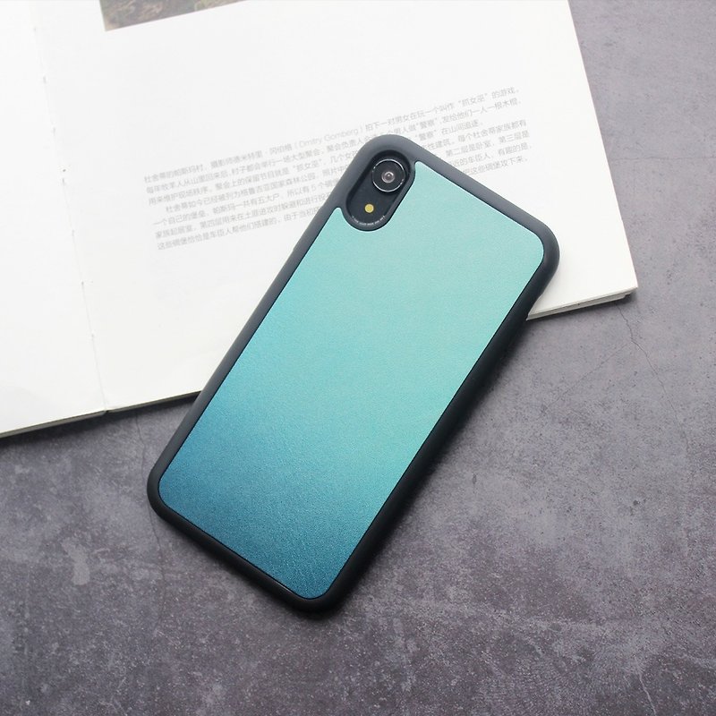 晨曦蓝iphone11 pro 7 8 plus x xs max xr 皮革手机壳 定制化 - 手机壳/手机套 - 真皮 蓝色