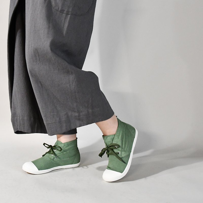 karaboot松绿洗染系列/休闲鞋/帆布鞋 - 女款休闲鞋 - 棉．麻 绿色