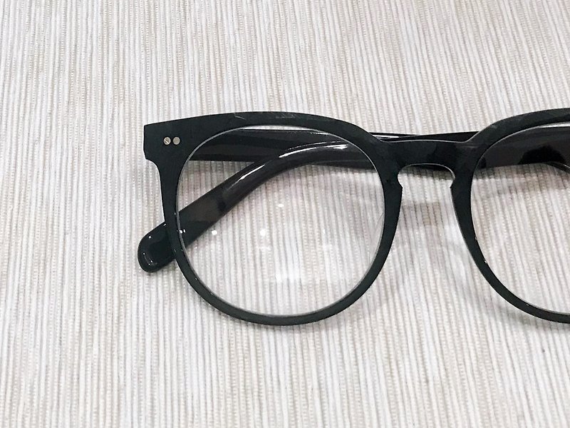 大圆形黑色复古眼镜框日本手造 - 眼镜/眼镜框 - 其他材质 黑色