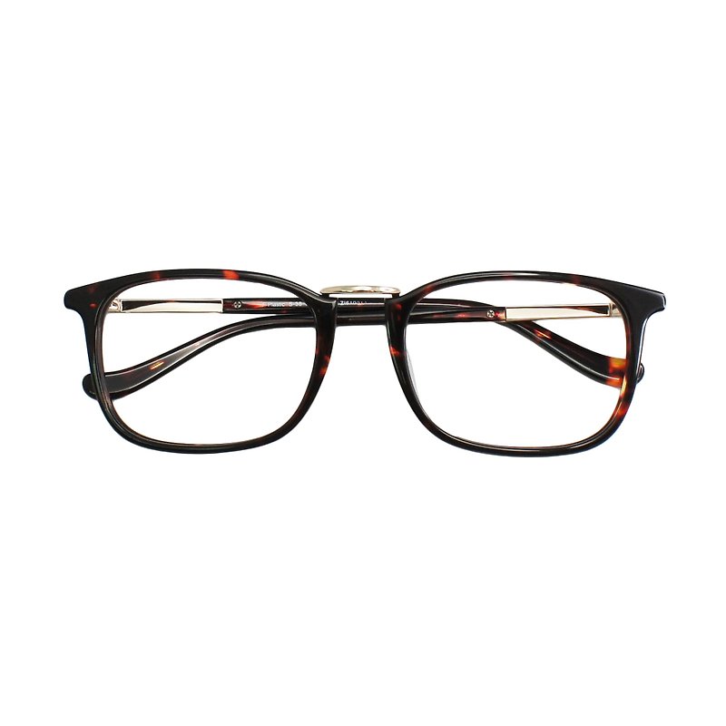手工板材 简约方框眼镜 - 眼镜/眼镜框 - 塑料 咖啡色