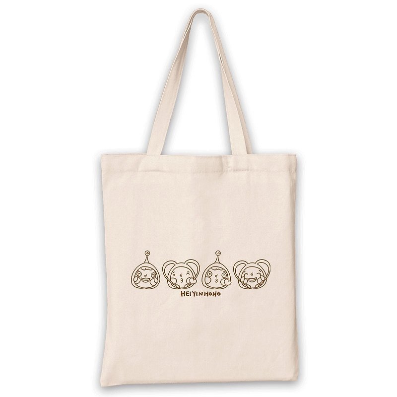 Emoji布袋 - 侧背包/斜挎包 - 棉．麻 咖啡色