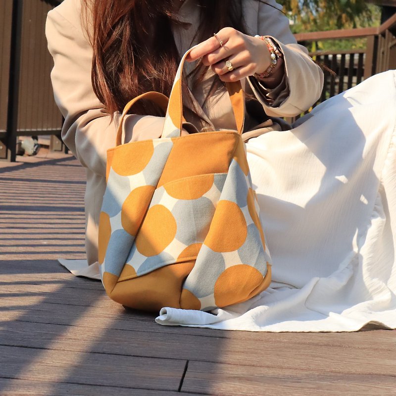 热气球造型手提包-阳光黄(大) - 手提包/手提袋 - 棉．麻 黄色