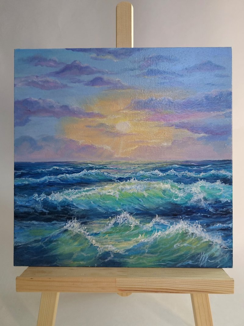 original oil painting Ocean wawe oil painting - 墙贴/壁贴 - 其他材质 