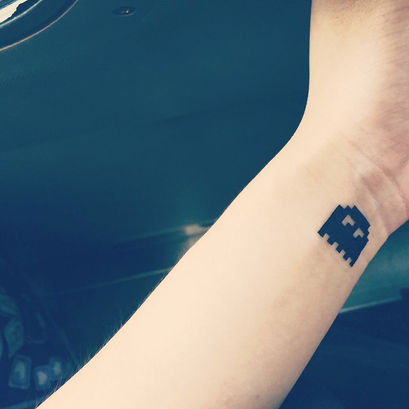 TOOD 纹身贴纸 | 手腕位置食鬼刺青图案纹身贴纸 (4枚) - 纹身贴 - 纸 黑色