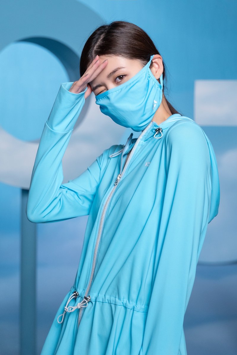 【HOII后益】防晒经典复刻素面口罩-一般款-蓝 - 口罩 - 聚酯纤维 蓝色