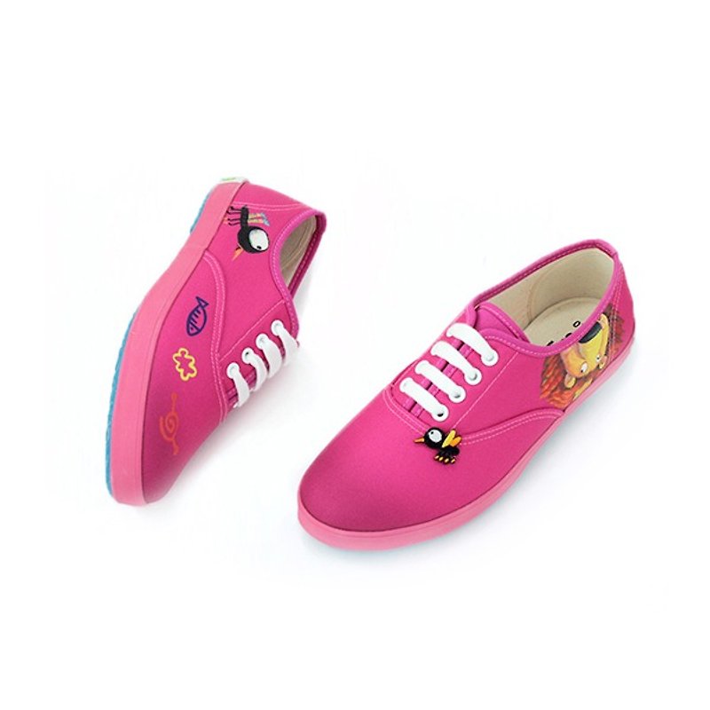 亲子企鹅鞋 – 紫红蚊子的声音 女鞋(大人款) - 女款休闲鞋 - 其他材质 红色