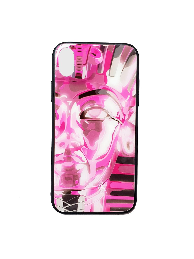 粉色霓虹法老 钢化玻璃手机壳  iPhone/SAMAUNG/OPPO/HUAWEI - 手机壳/手机套 - 玻璃 红色