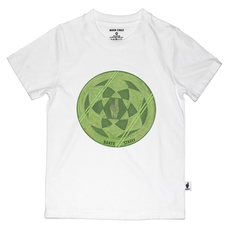 英国潮流品牌【Baker Street 贝克街】童装．纯棉．短袖潮T．羊驼麦田圈．Crop Circles  Printed T-shirt for Kids - 其他 - 棉．麻 白色