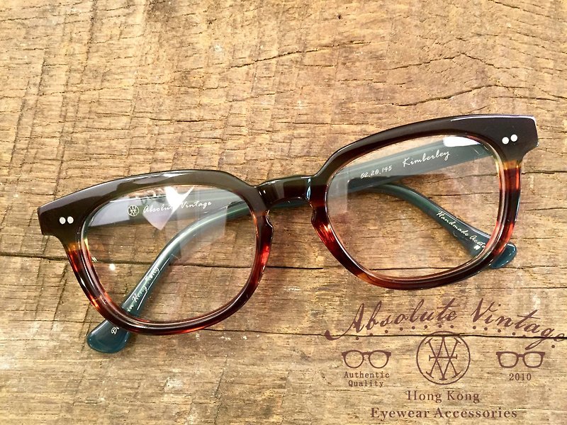 Absolute Vintage - Kimberley Road 金巴利道 方型幼框混色板材眼镜 - Olive 橄榄色 - 眼镜/眼镜框 - 塑料 