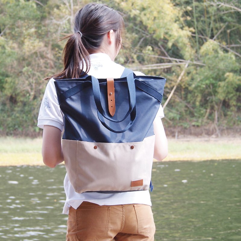 MONO-Backpack/Tote (waterproof, Laptop, Notebook, Sleeve, Case) - 后背包/双肩包 - 防水材质 蓝色