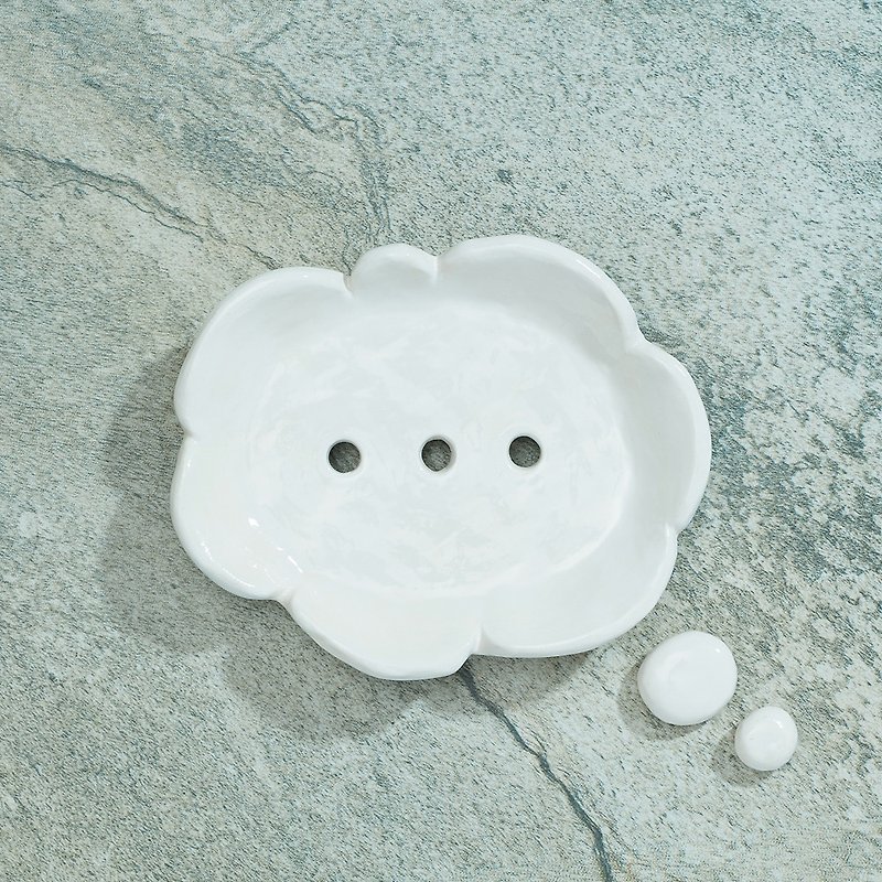 手工陶作-想像云 。肥皂碟 - 花瓶/陶器 - 其他材质 白色