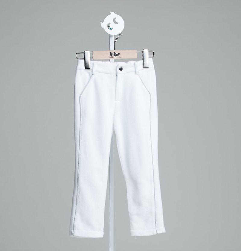 正装西装裤(白) - 童装裤 - 棉．麻 白色
