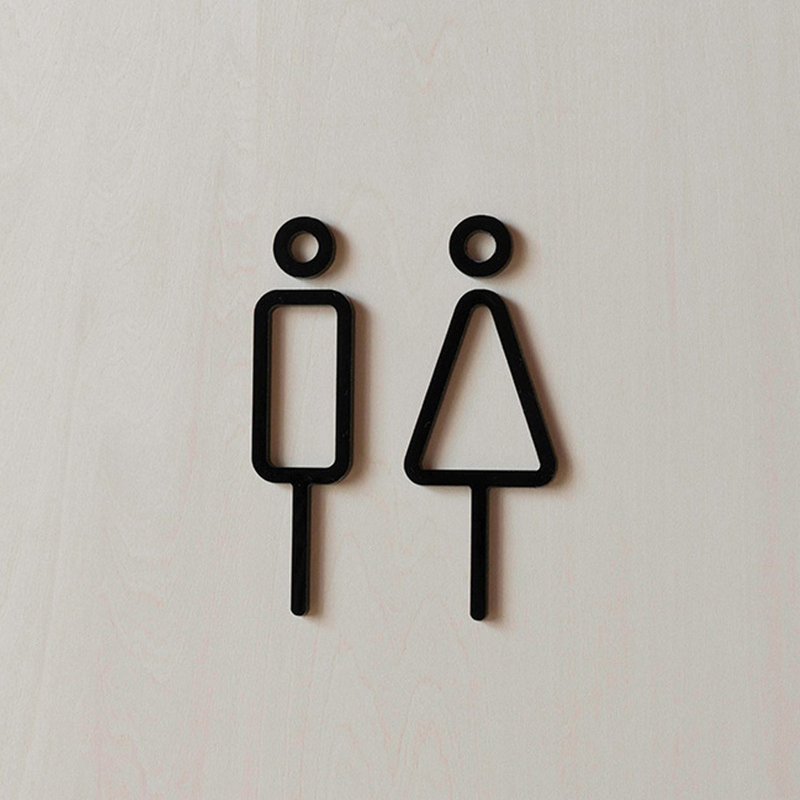 MOHEIM RESTROOM SIGN 男女标示 黑 - 其他 - 塑料 黑色