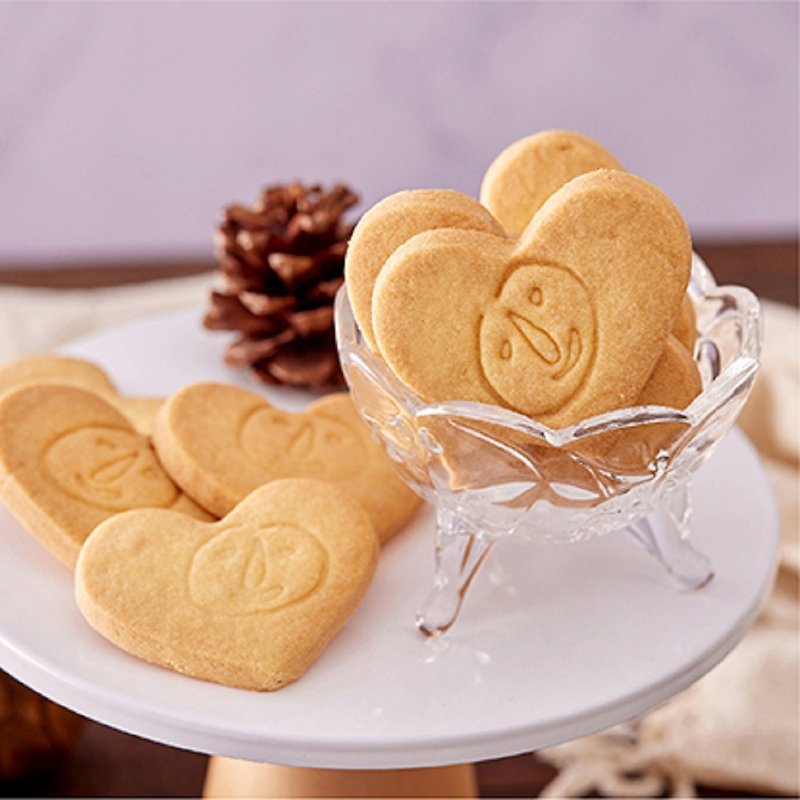 (最快5/8到货)【喜憨儿】爱心LOGO饼干-50片/盒 I 单片装 - 手工饼干 - 新鲜食材 