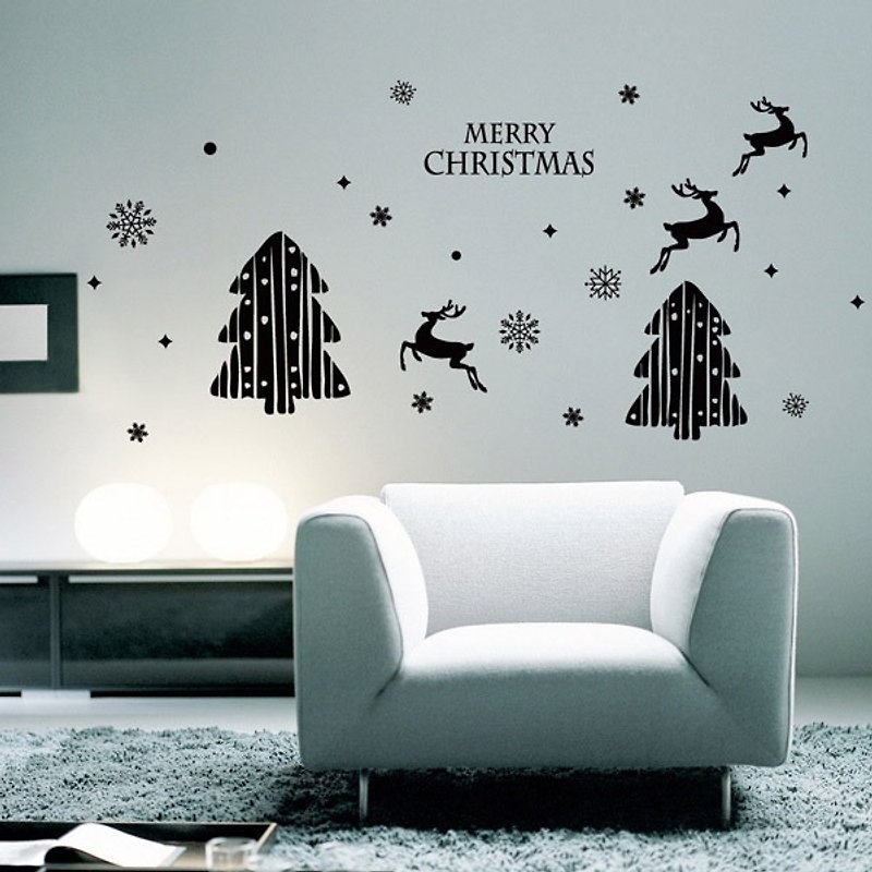 Smart Design 创意无痕壁贴◆圣诞树与麋鹿8色) - 墙贴/壁贴 - 纸 紫色