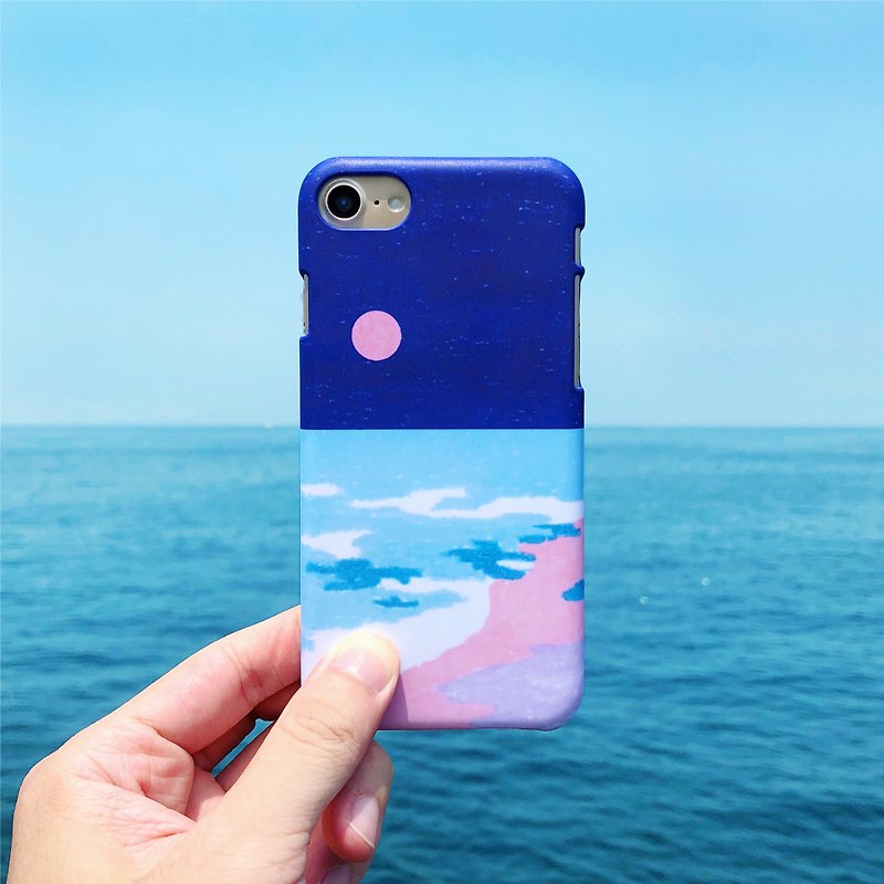 海滨夜游(红月)-手机壳 iphone samsung sony htc zenfone oppo  - 手机壳/手机套 - 塑料 蓝色