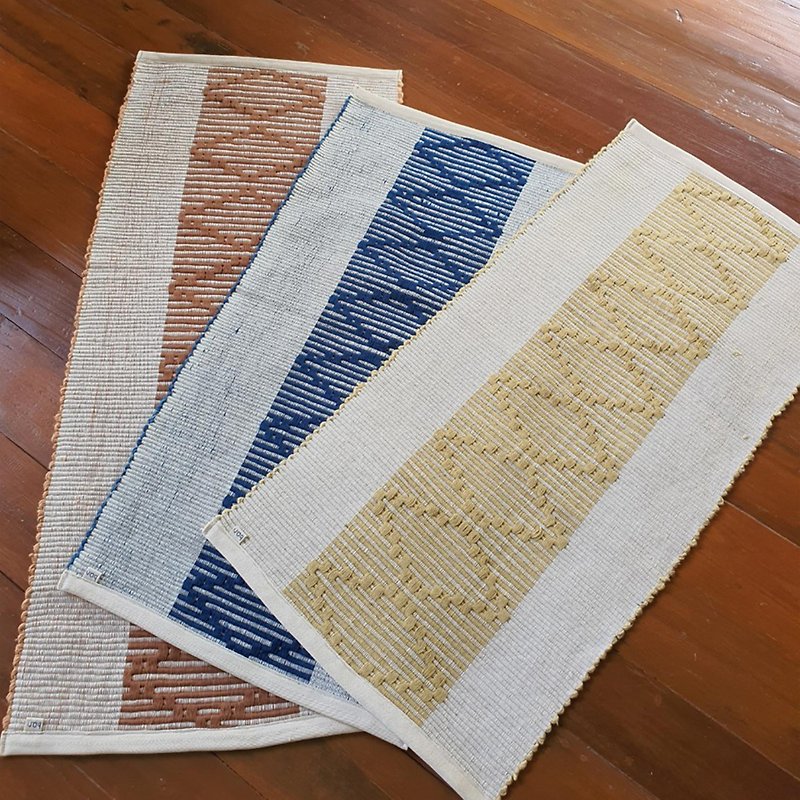 Cotton Floor Mat Long 45x106 cm, Hand Woven Natural Dyed Cotton Floor Mat, Rug