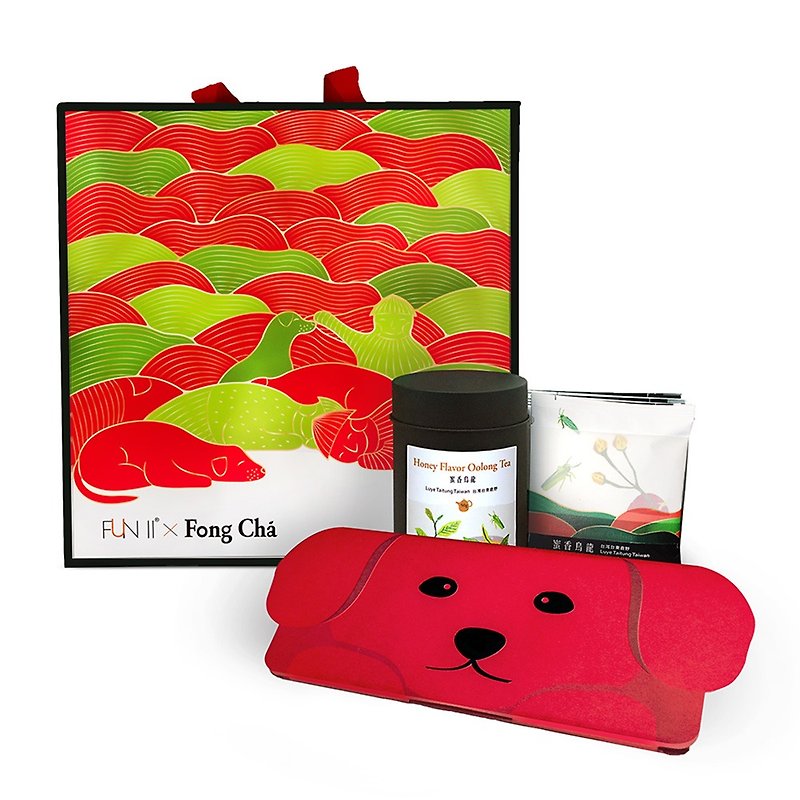丰趣礼盒(蜜香乌龙散茶+袋茶)｜FUN ll x Fong Cha - 茶 - 纸 红色
