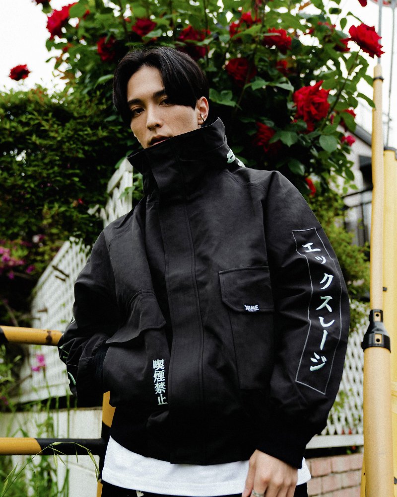 吸烟禁止 防风外套 日本 - 男装外套 - 聚酯纤维 黑色