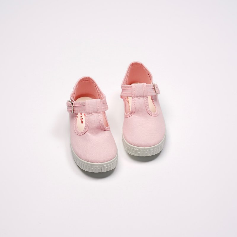 西班牙国民帆布鞋 CIENTA 51000 03 粉红色 经典布料 童鞋 T字款 - 童装鞋 - 棉．麻 粉红色
