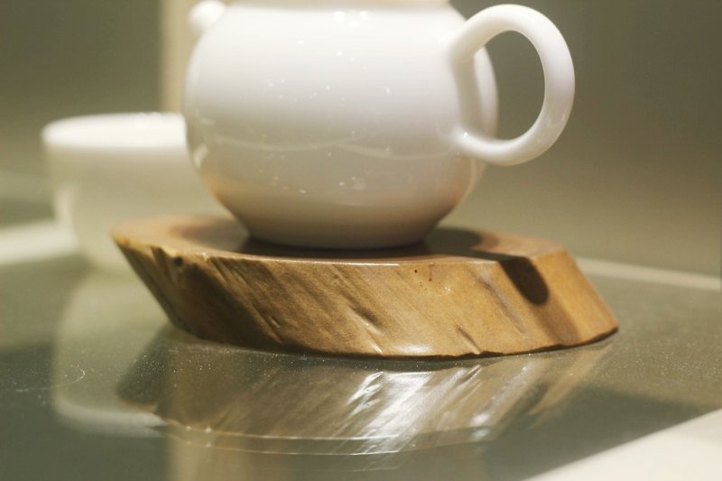 【有好食茶】老树根桧木壶座/杯垫  - 杯垫 - 木头 卡其色