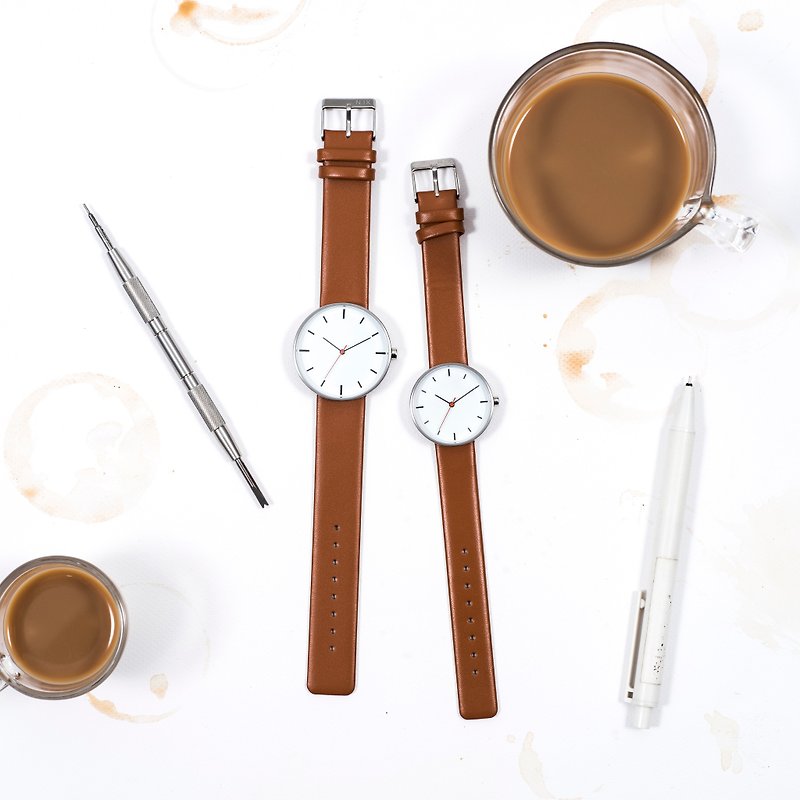 Minimal Watches: Cafe 'Collection Vol.02 - Thai Iced Tea. - 女表 - 真皮 橘色
