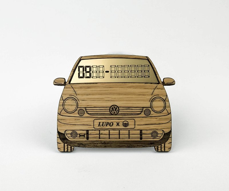 【Volkswagen LUPO】专属白橡木实木临时停车号码卡 - 其他 - 木头 