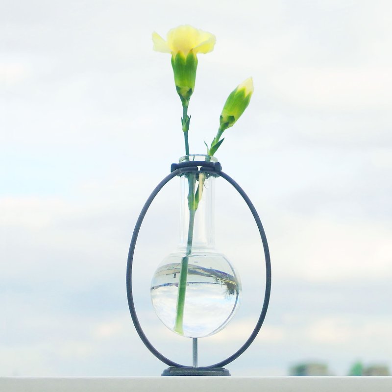 宙に浮く水球　一輪挿し - 花瓶/陶器 - 玻璃 透明