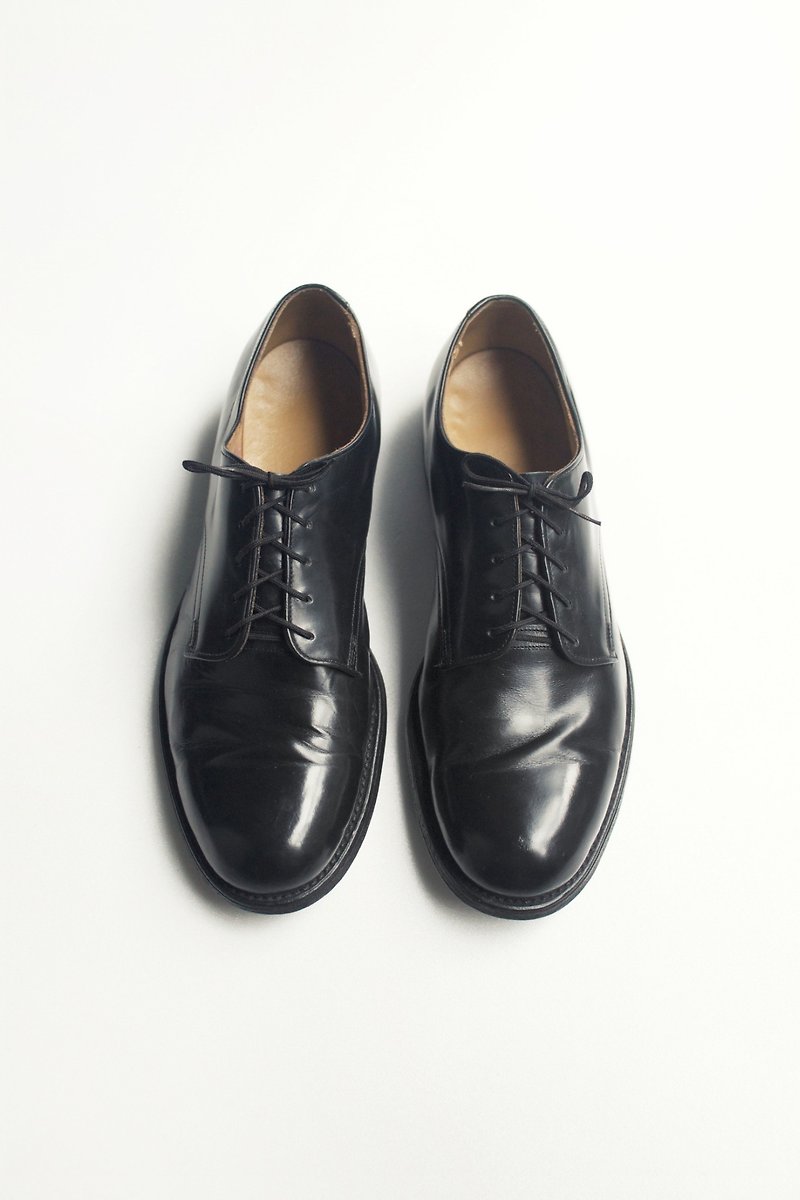 70s 美国海军制式皮鞋｜ US Navy Service Shoes US 9.5R EUR 43 - 男款休闲鞋 - 真皮 黑色