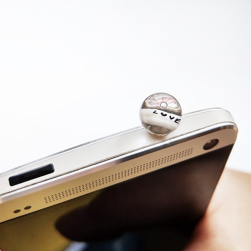 气泡型米雕耳机孔防尘塞 3.5mm通用规格iphone、android耳机孔 - 耳机 - 玻璃 透明
