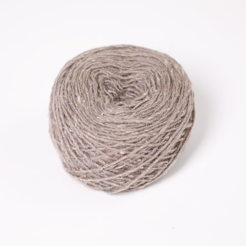 手捻羊毛混麻线-灰-公平贸易 - 编织/刺绣/羊毛毡/裁缝 - 羊毛 卡其色