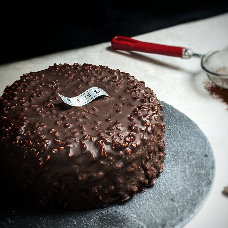 脆皮舒芙蕾生巧克力蛋糕 - 蛋糕/甜点 - 新鲜食材 咖啡色