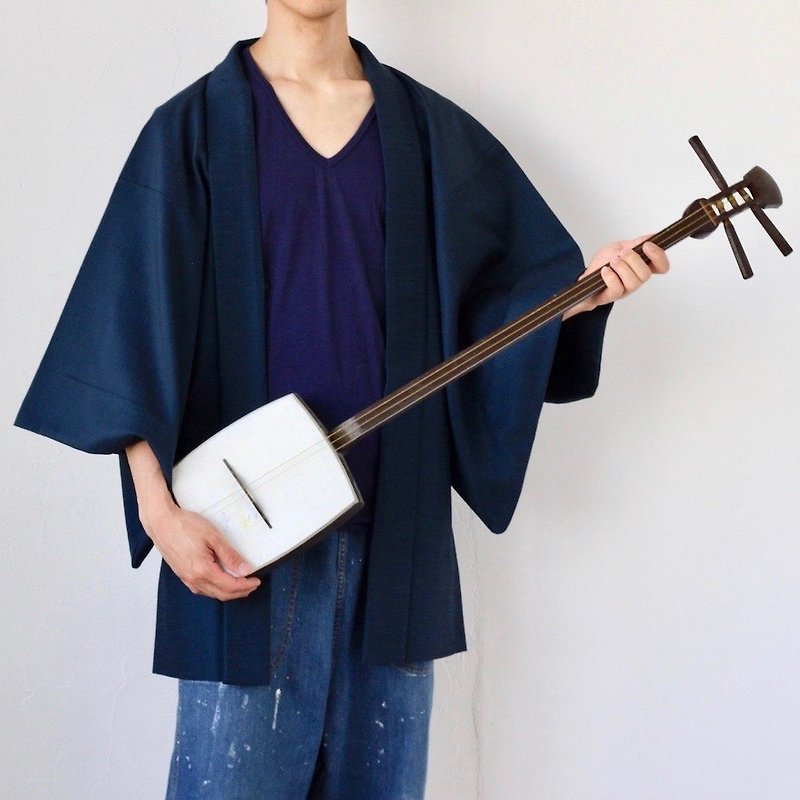 mens winter kimono, Japanese kimono jacket, haori, kimono men /3759 - 女装休闲/机能外套 - 聚酯纤维 蓝色
